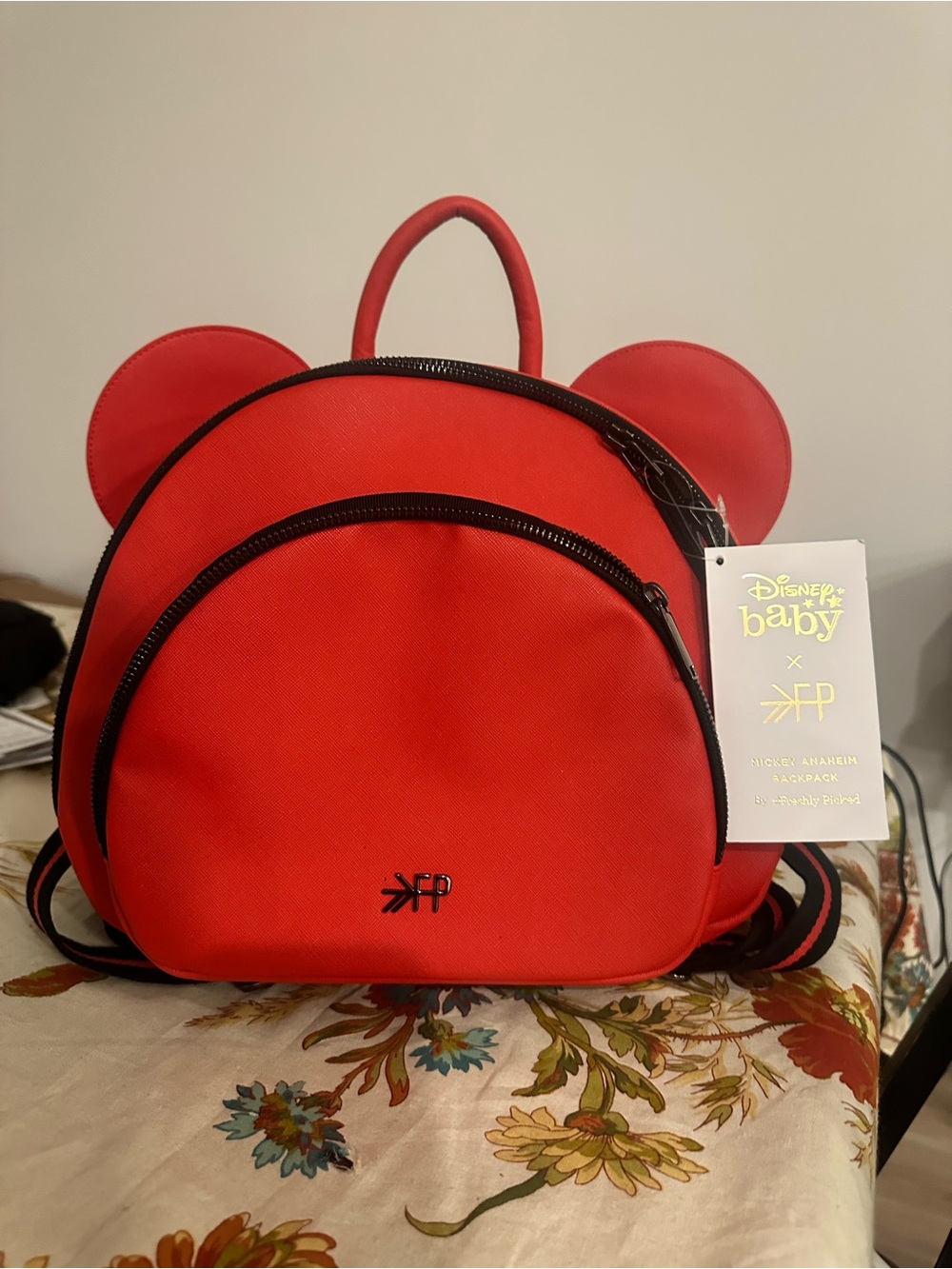 Disney Red Kids Backpack with Mickey Ears